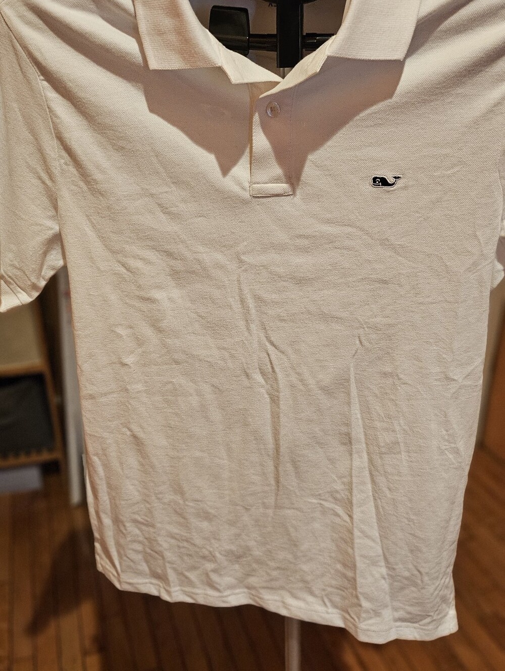 Vineyard Vines Men's White Polo with Whale Logo